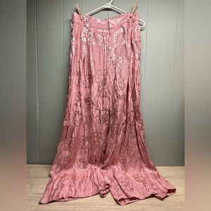 Free People Pink Wide-Leg Giselle Pants